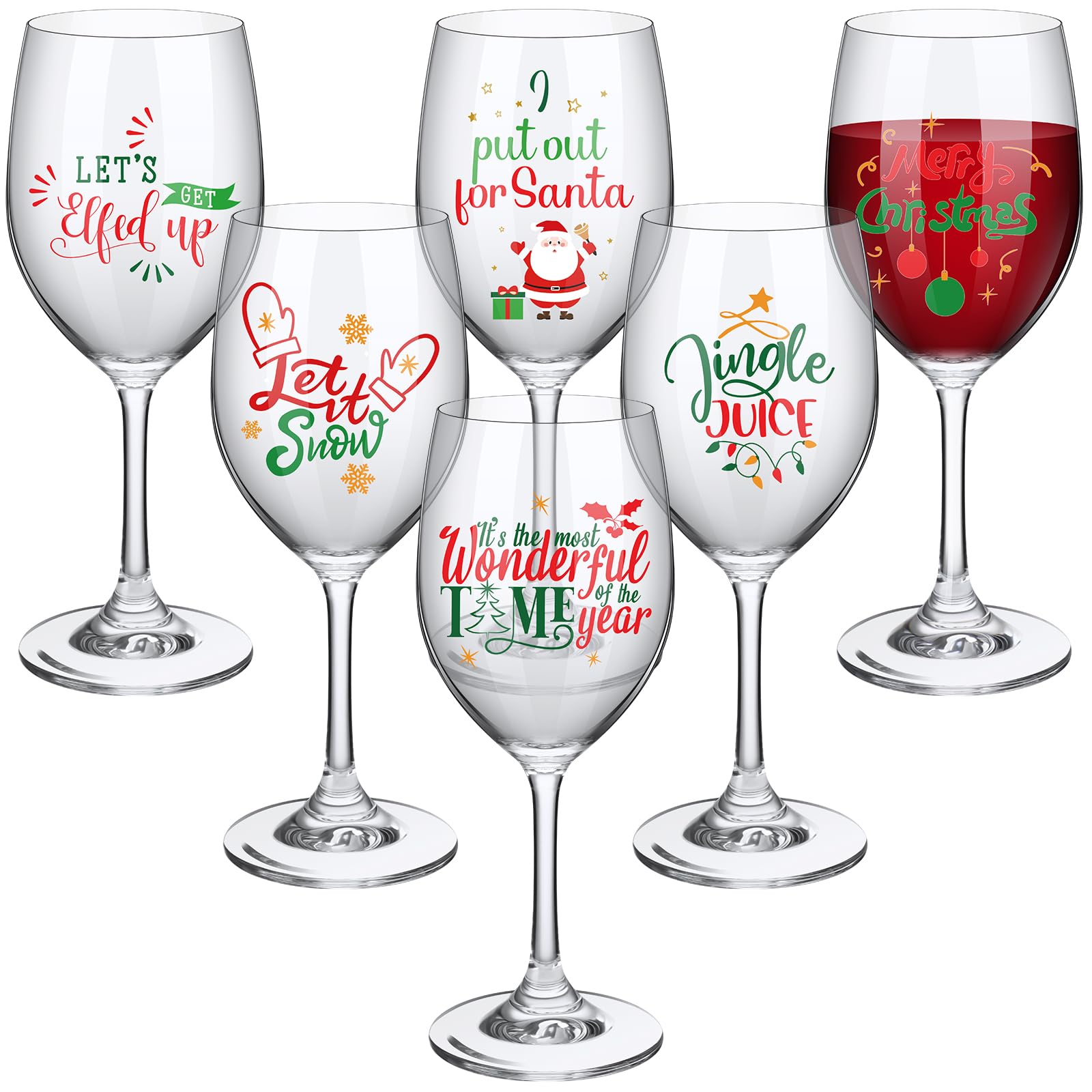 Christmas Wine Glasses with Stem The Perfect Addition to Your Holiday