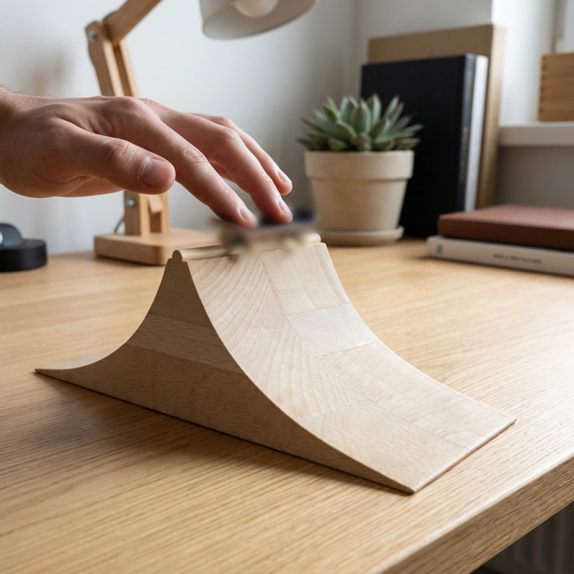 Fingerboard-Rampe, professionelle Skateboard-Rampe aus Holz – realistische Fingerboard-Hindernisse für Jungen und Kinder (Stil 1)