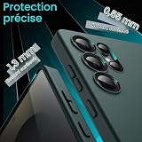 JETech Coque Fine pour Samsung Galaxy S25 Ultra, Vert Nuit - 5