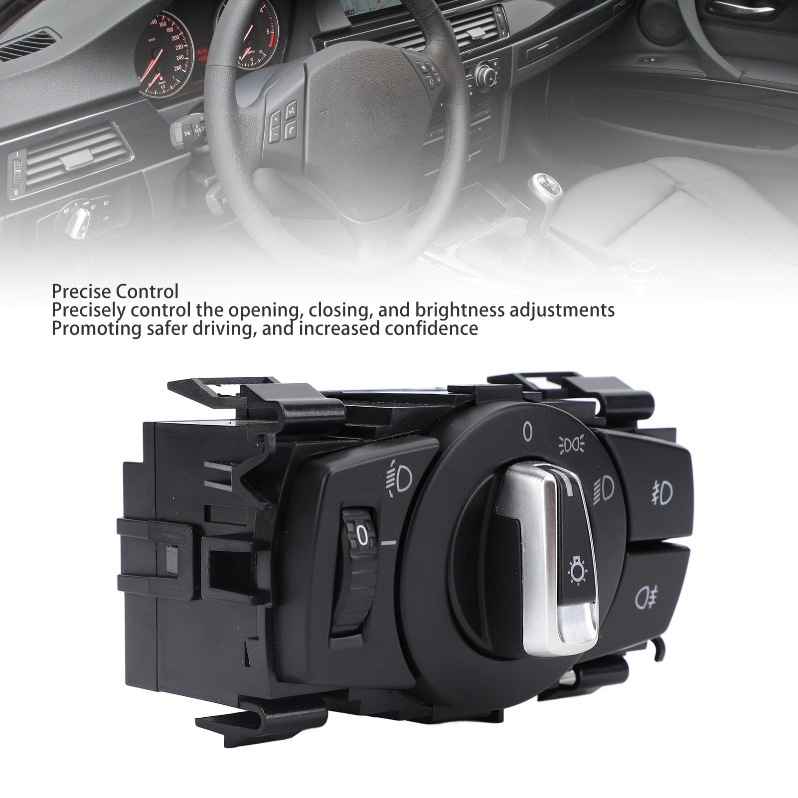 Unità di Controllo Interruttore Fari 61319169405 per BMW Serie 1 E82 E88 Serie 3 E90 E91 LCI