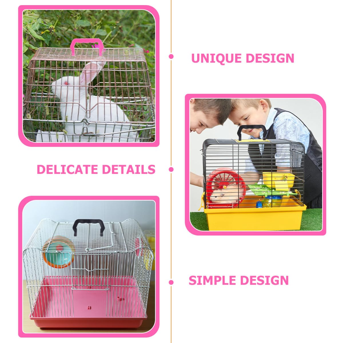 Asa para Jaula de Transporte de Mascotas de Plástico, Paquete de 20 Piezas, Segura y Conveniente para Jaulas de Pájaros y Pequeños Animales