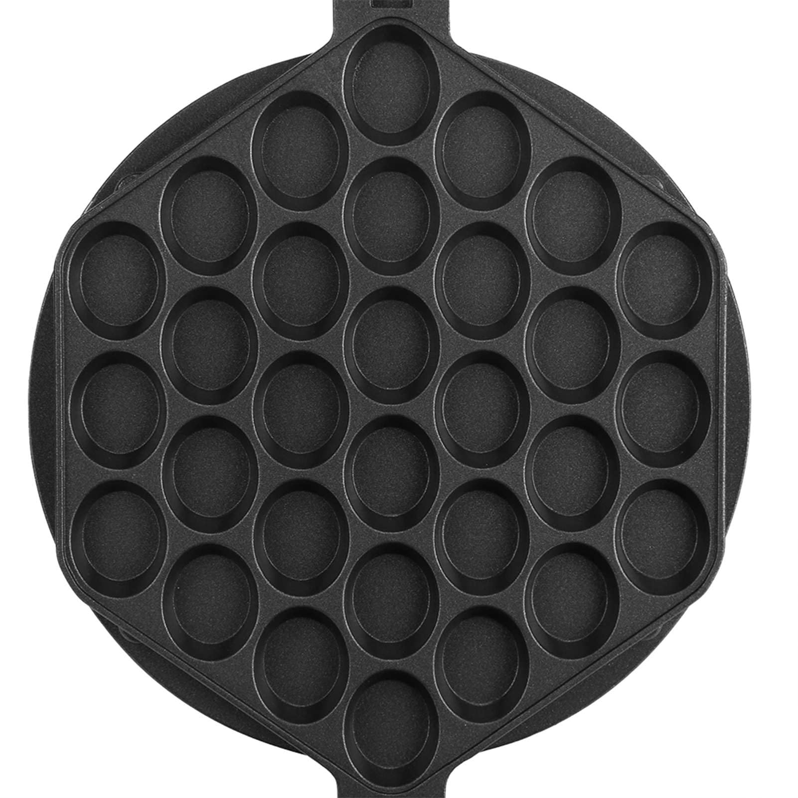 Pouleur de waffle à œufs détachables, sans pied carré non fumée d'huile moule à gaufre de rouleau d'oeuf avec poignée en bois pour la cuisine de cuisine à la maison