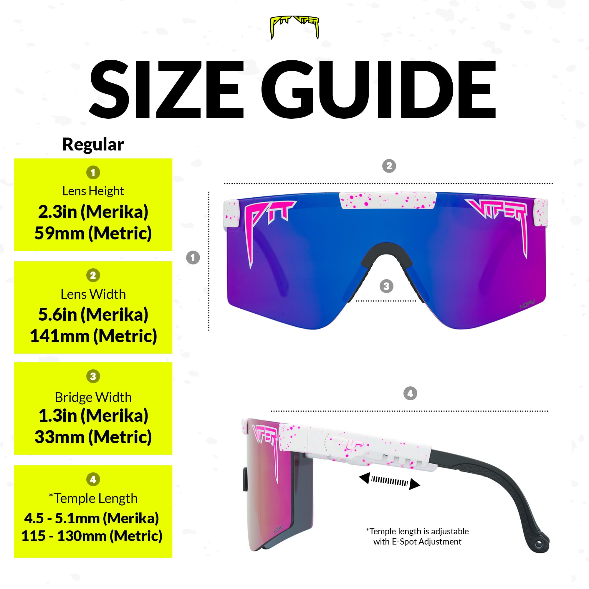 Pit Viper Sonnenbrille I Original & Original 2.0 I polarisierte Gläser I unzerstörbarer Rahmen I verstellbare Passform