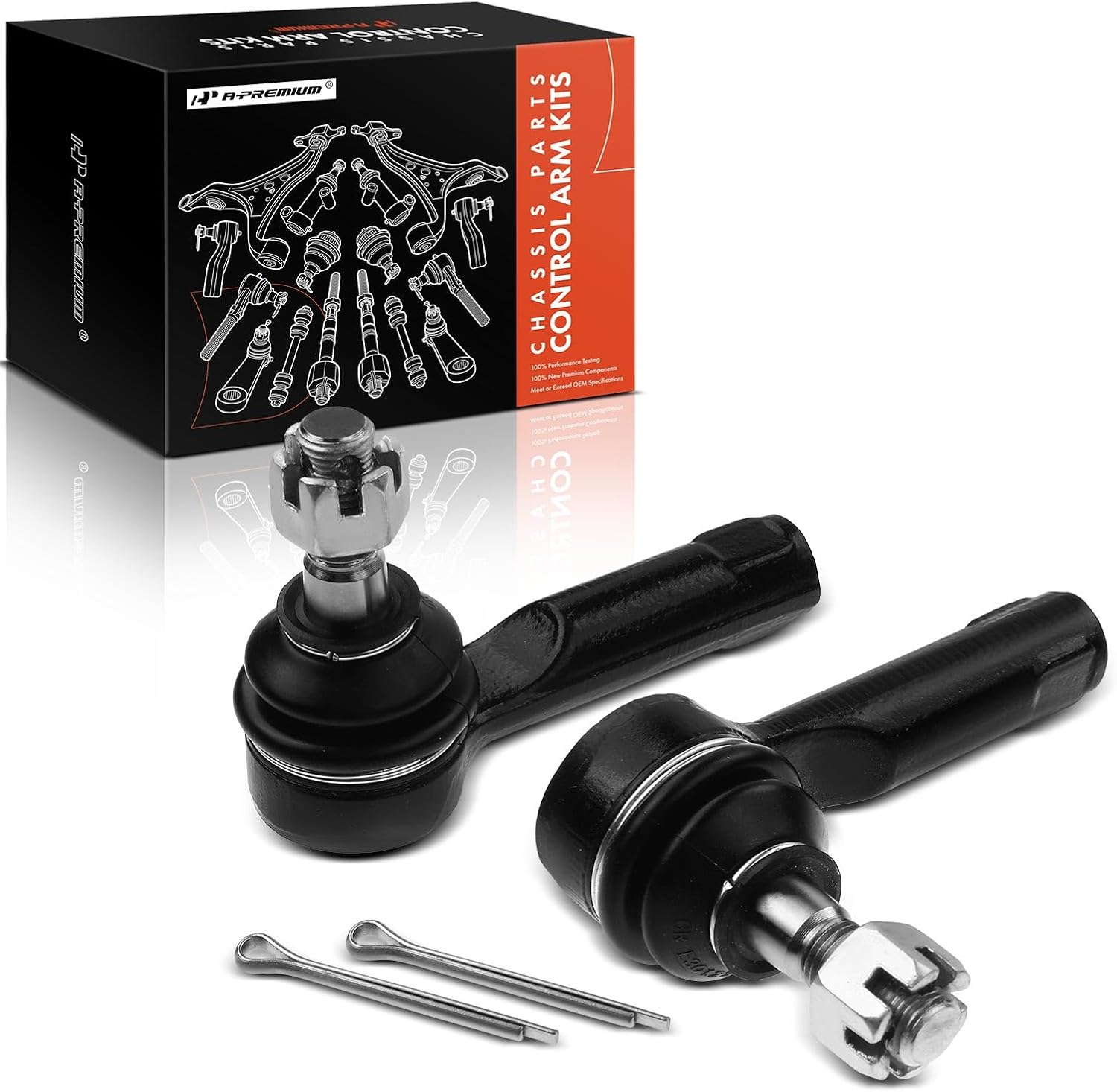 A-Premium 2 x Front Outer Tie Rod Ends, Compatible with Mazda 626 1993-2002, MX-6 1993-1997, MPV 2000-2006, Protege 1999-2003, Protege5 2002-2003, Ford Probe 1993-1997