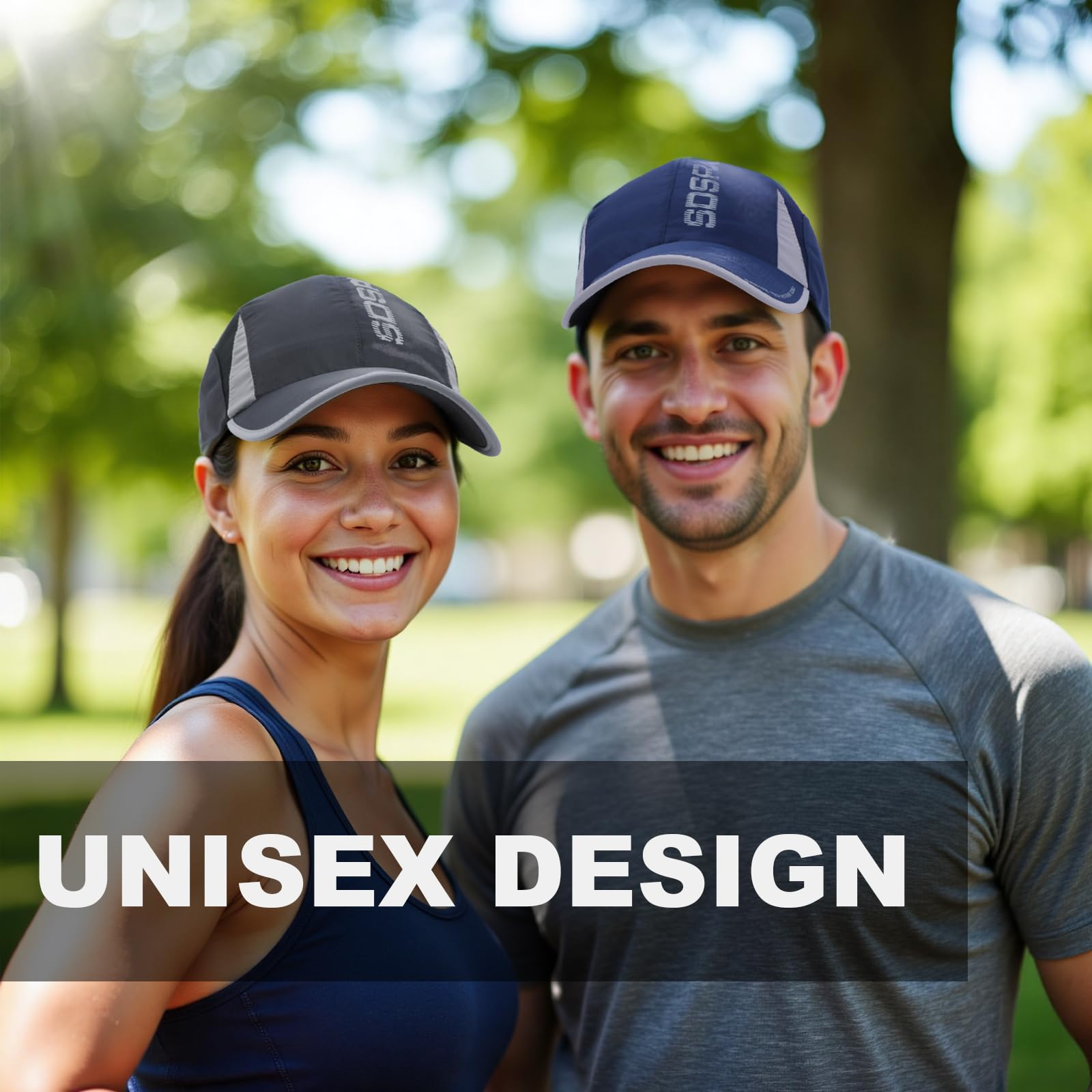 2 Packs Quick Dry Baseball Cap Men Women, Breathable Mesh Lightweight Foldable Outdoor Sports Baseball Cap Sun Protection Baseball Hats Sun Hat — view 6