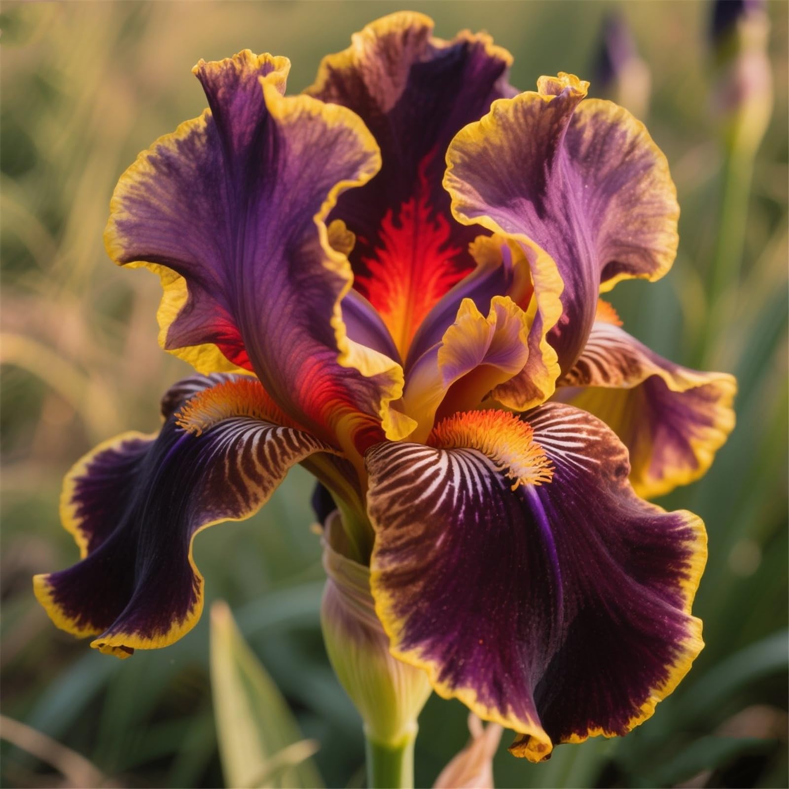 Perennial/Premium Iris Bulbs for Planting Now UK,Excellent Display,Rare/Mix Color iris Bulbs/Hardy/Resistant/Balcony/Low Maintenance-8bulbs-H