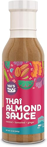 Yai's Thai Botella de salsa de almendras de 12 onzas