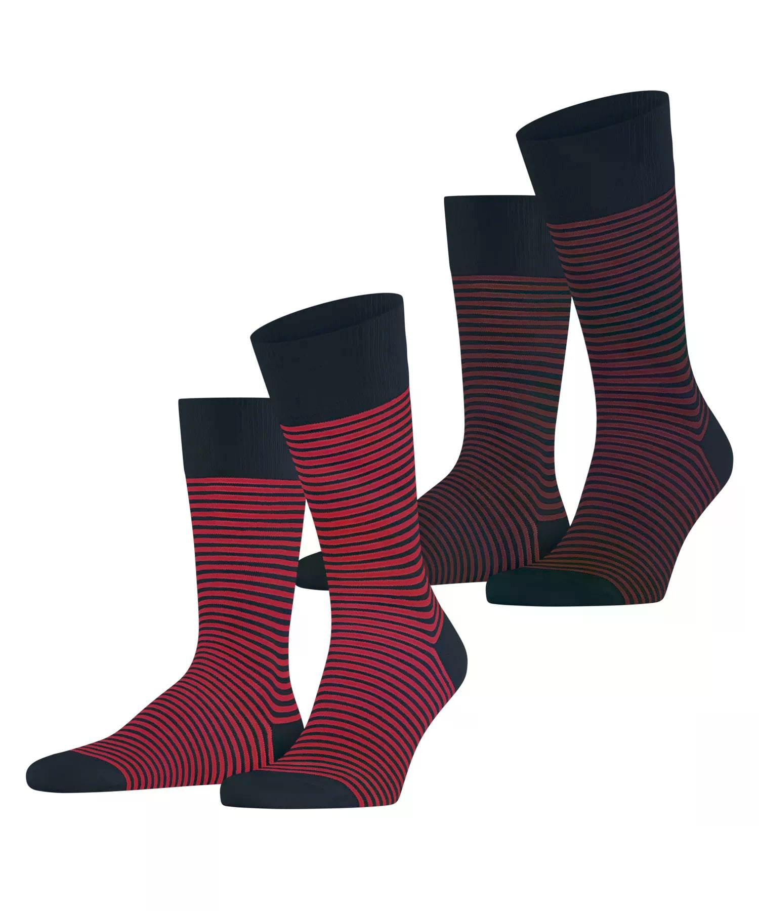 ESPRIT Herren Fine Line 2-Pack Socken Baumwolle atmungsaktiv