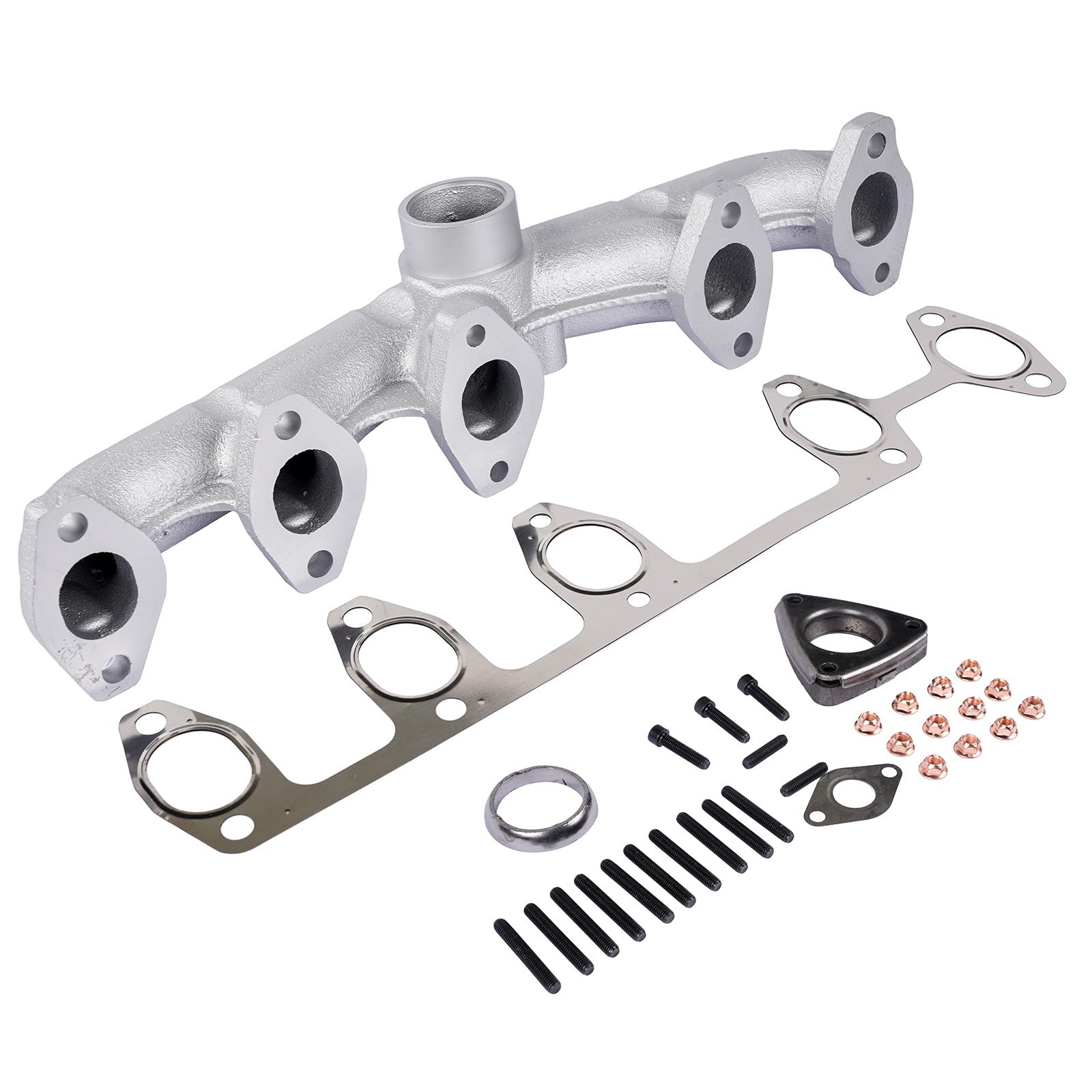 Collettore di scarico + guarnizione compatibile con Mul-tivan T5 T0uareg 2.5 TDI BNZ BPC BPE BPD 070253031F