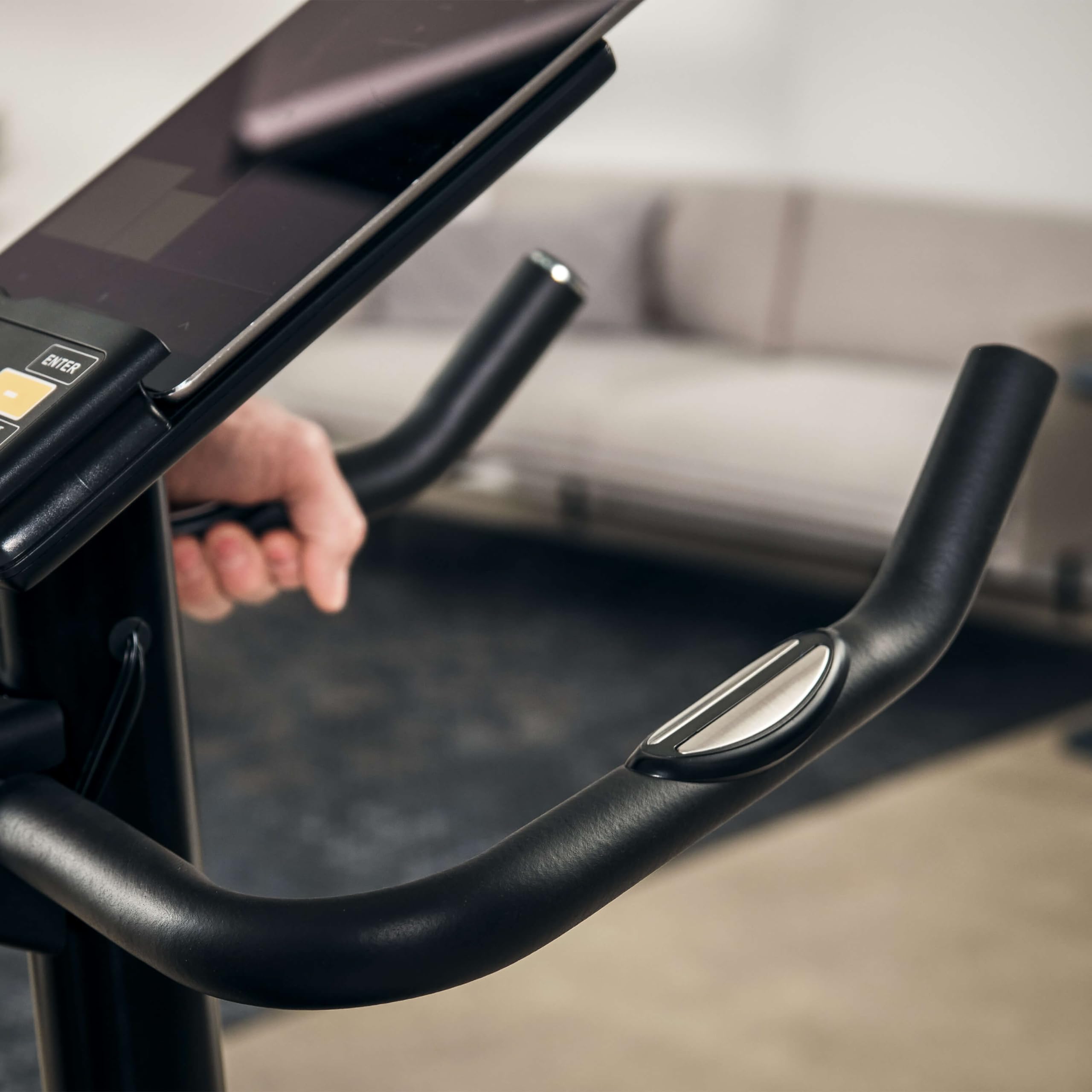 SportPlus Cyclette COMPATTA, 24 livelli di resistenza, cardiofrequenzimetro integrato e compatibilità con le app, Home Fitness