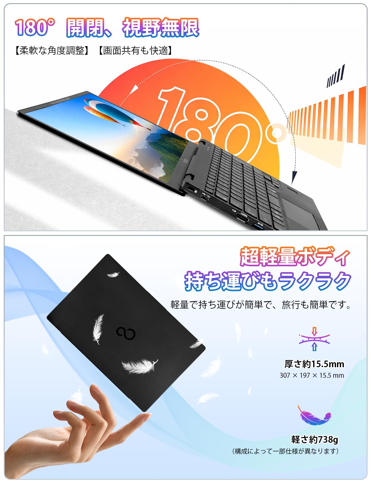 Amazon.co.jp: 【整備済み品】富士通 中古 ノートパソコン U9312/軽量