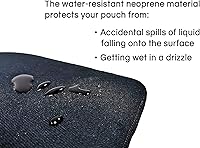 Vista 5 de Tainada Funda de transporte de neopreno a prueba de golpes para hombre y mujer, funda de transporte con cordón para el cuello, funda con lazo