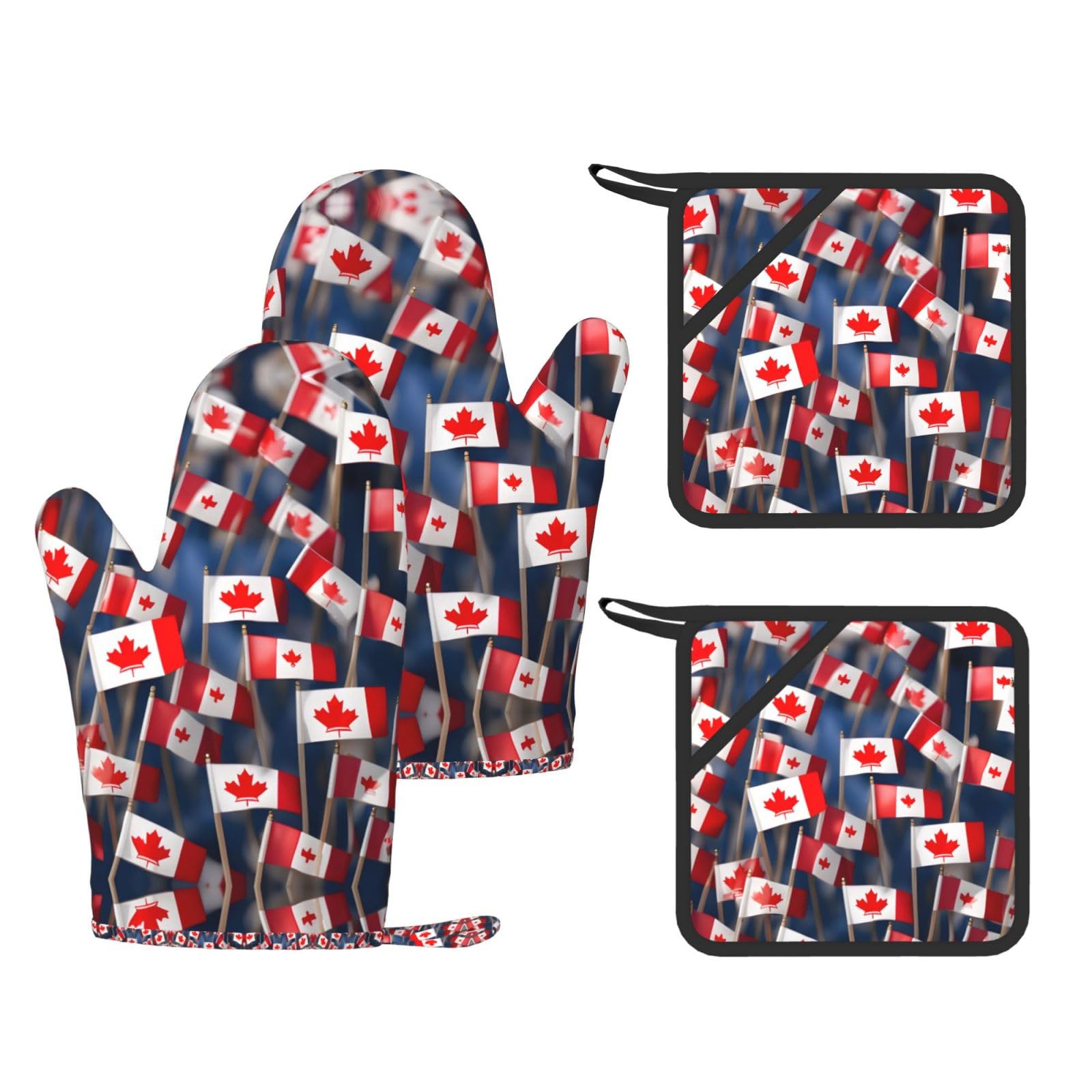 Maniques en silicone silicone premium drapeau canadien isolantes