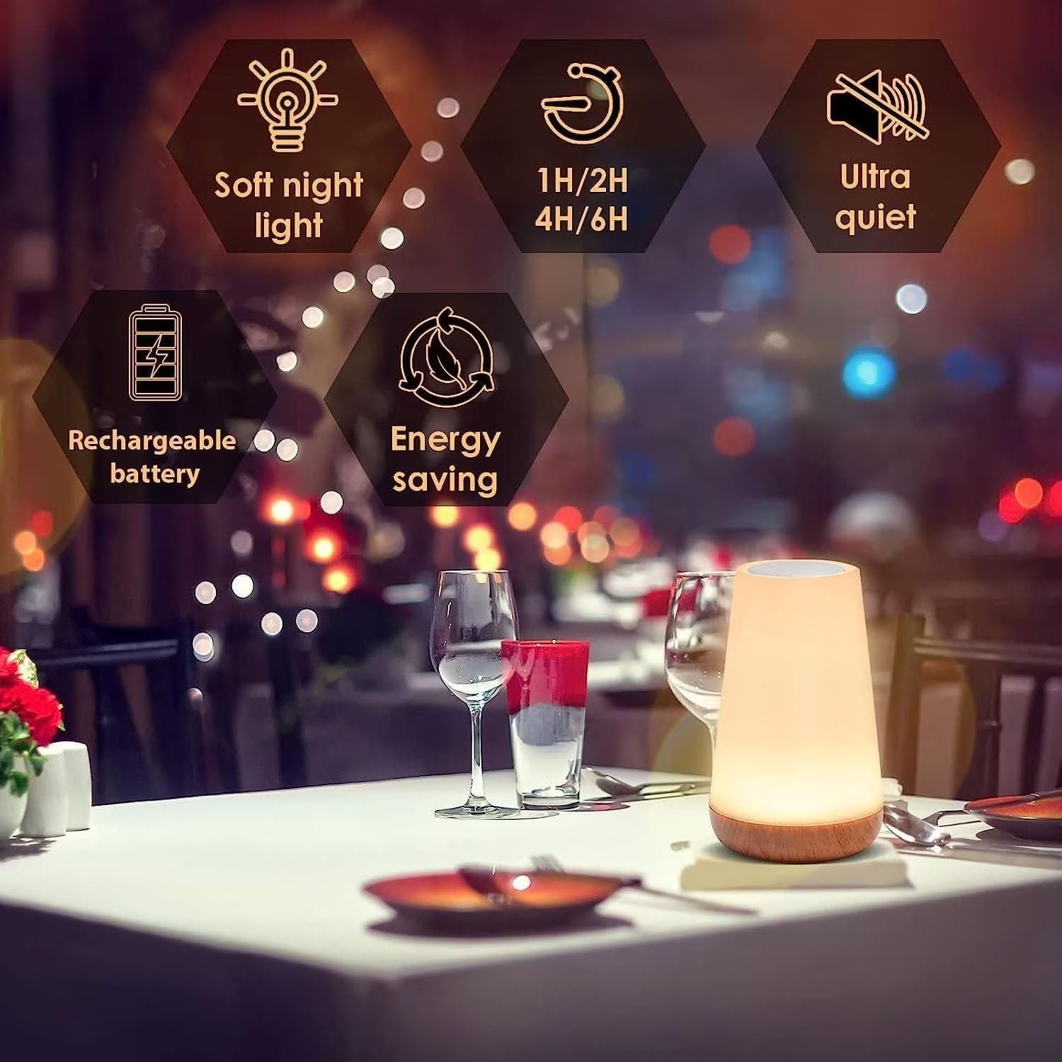 Luce Notturna, Lampada da Comodino Touch A LED, Luce Dimmerabile con Telecomando con Cambio Colore RGB, Ricaricabile Tramite USB, Lampada Portatile per Neonati, Bambini, Camera da Letto, So