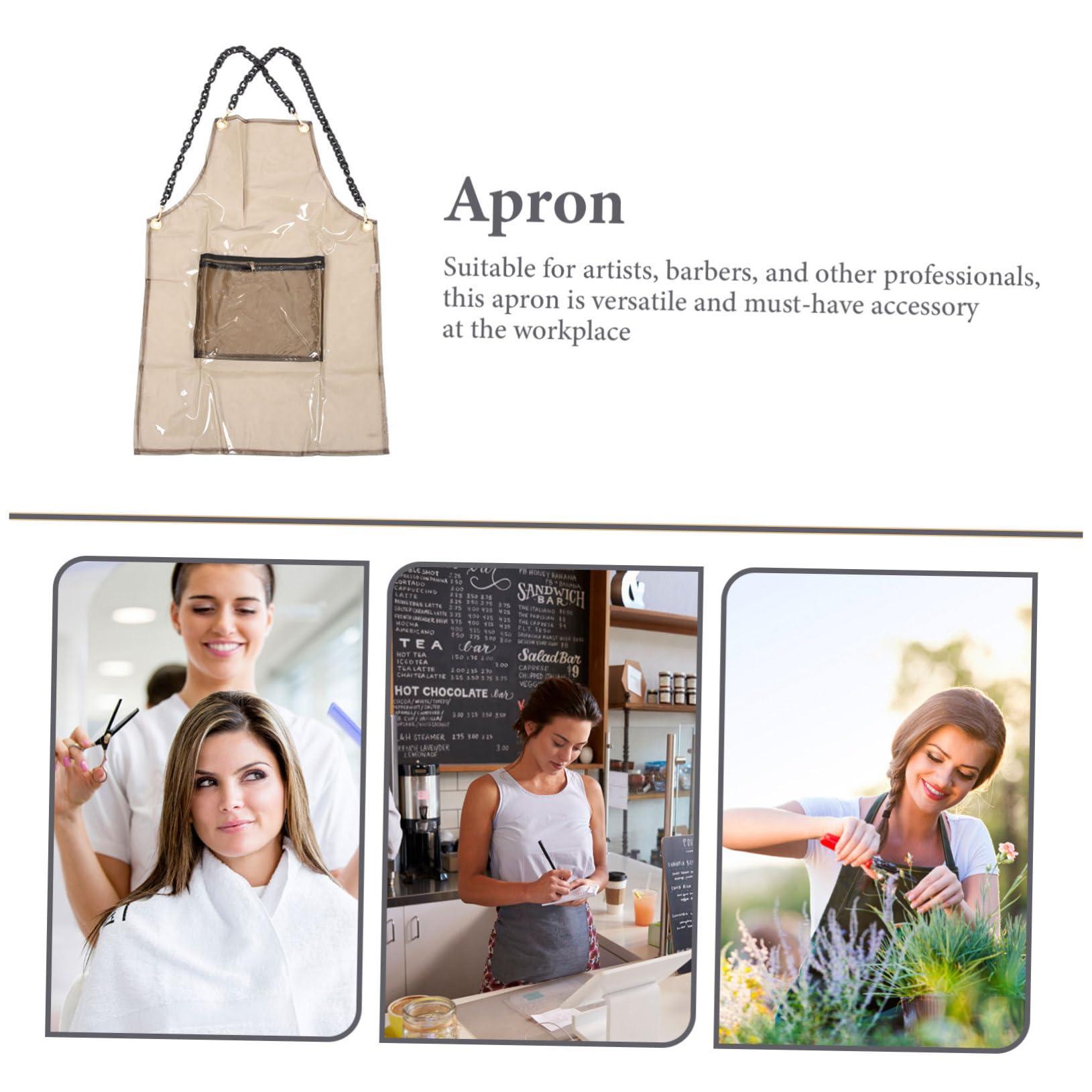 DOITOOL Delantal De Peluquera Delantal De Cocina Para Herramientas Diseño Elegante