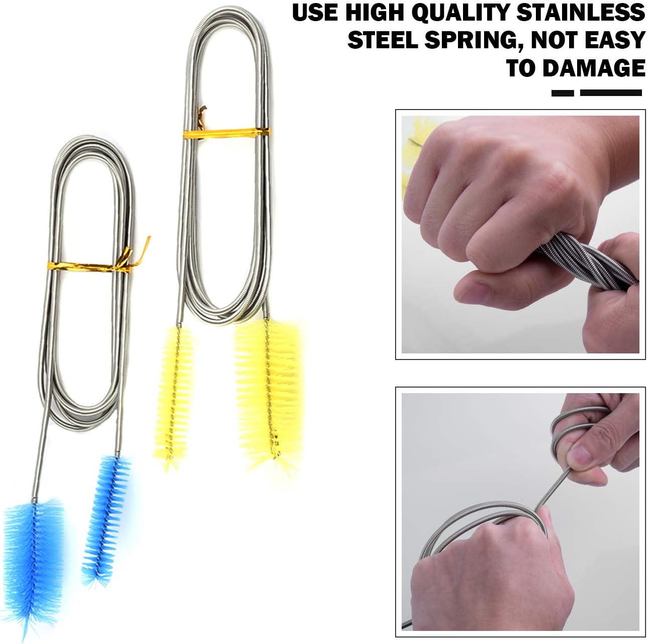 Flash Deals - 80% OFF WXJ13 2 Pieces 155 cm Blue and Yellow Aquarium Cleaning Brush Water Pipe Air Tube Hose Stainless Steel Cleaning Brush Flexible Double Ended Hose Brush Cheapest 🛒 WXJ13 2 Pieces 155 cm Blue and Yellow Aquarium Cleaning Brush Water Pipe Air Tube Hose Stainless Steel Cleaning Brush Flexible Double Ended Hose Brush