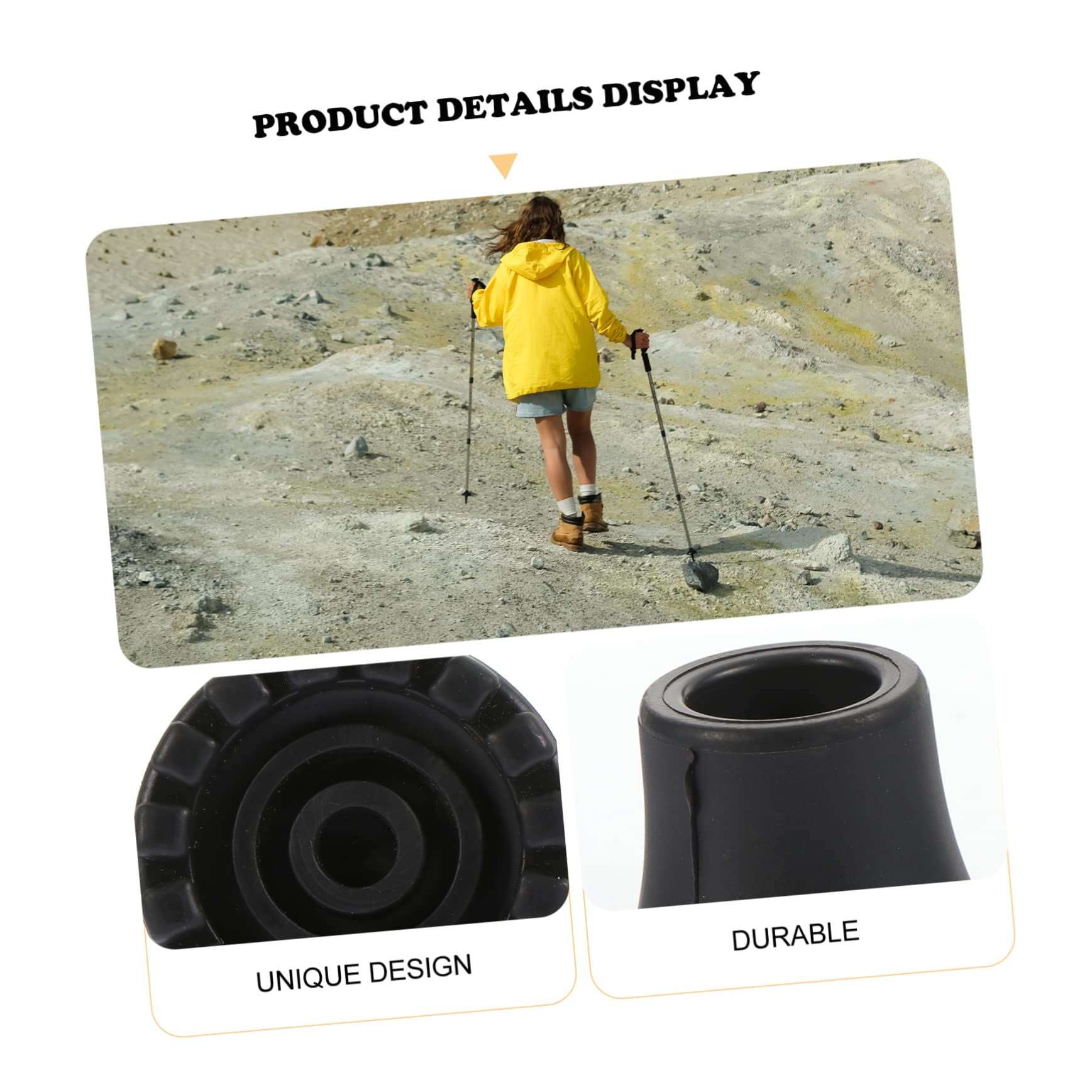 Balacoo Stable Fit Trekking Pole Foot Covers Long-Lasting Hiking Stick Protectors