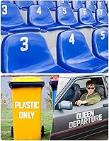 Vista 5 de Seloom 148 calcomanías reflectantes de números y letras para buzón, juego de 4 x 7, número 0-9 y 4 x 4 x 3 letras del alfabeto para exteriores e