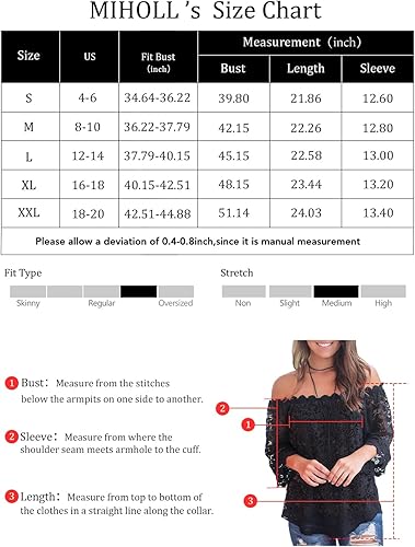 Vista 4 de Miholl - Blusa suelta casual, con encaje y hombros descubiertos.