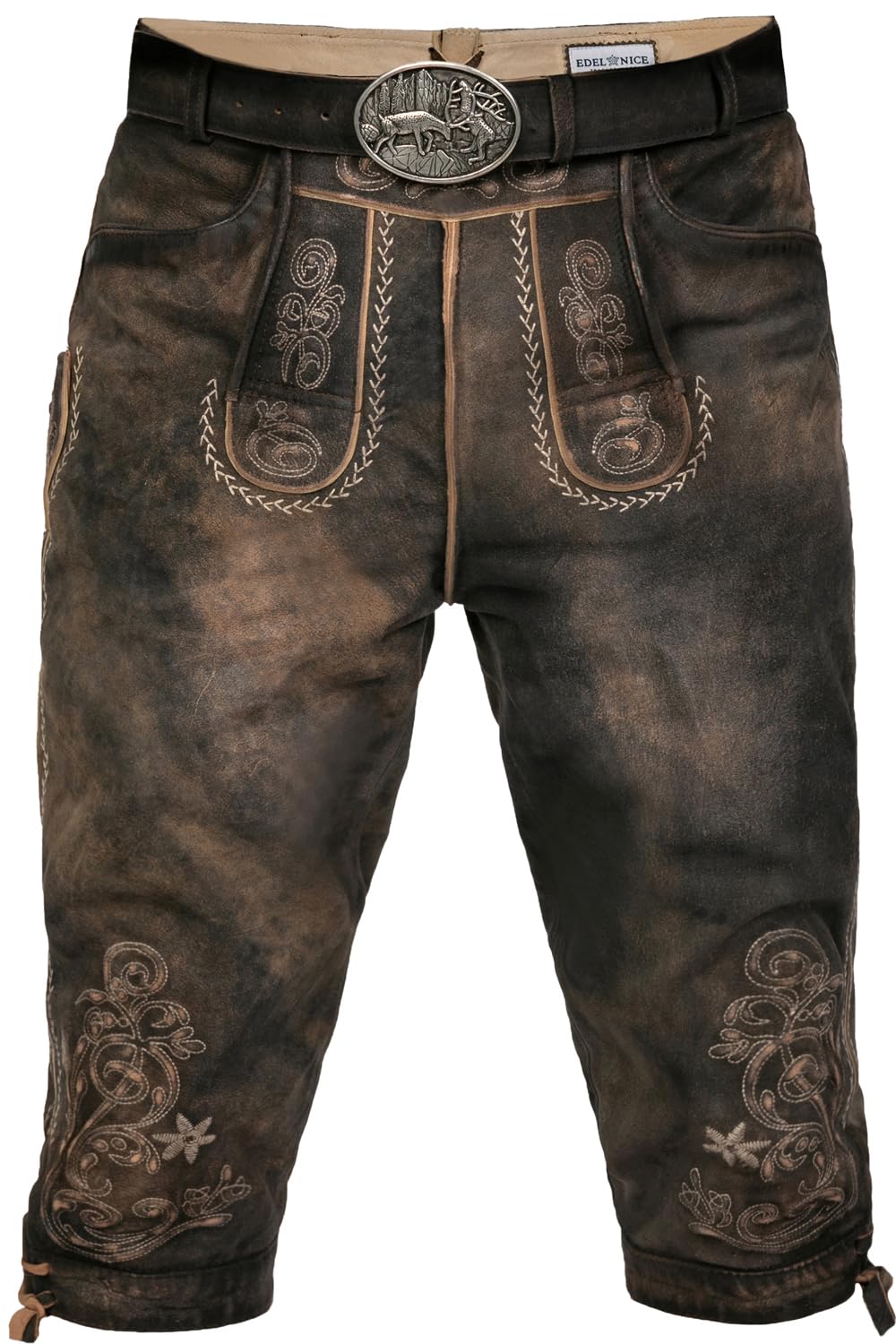 Edelnice Trachtenmode hochwertige Kniebund Trachtenlederhose aus Ziegenleder Alex Gr. 44-64