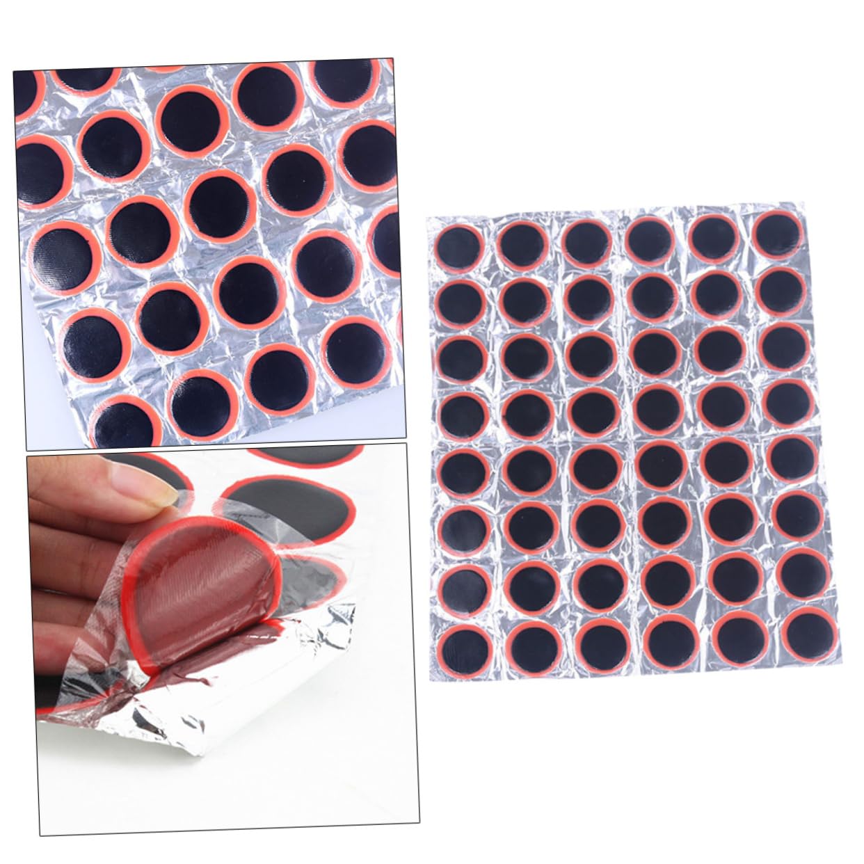 ARTSEWPLY 48Pcs Tire Patch Kit Bike Motorcycle Repair Puncture Rubber Patches for Inner Tube Easy to Carry Emergency for Repair