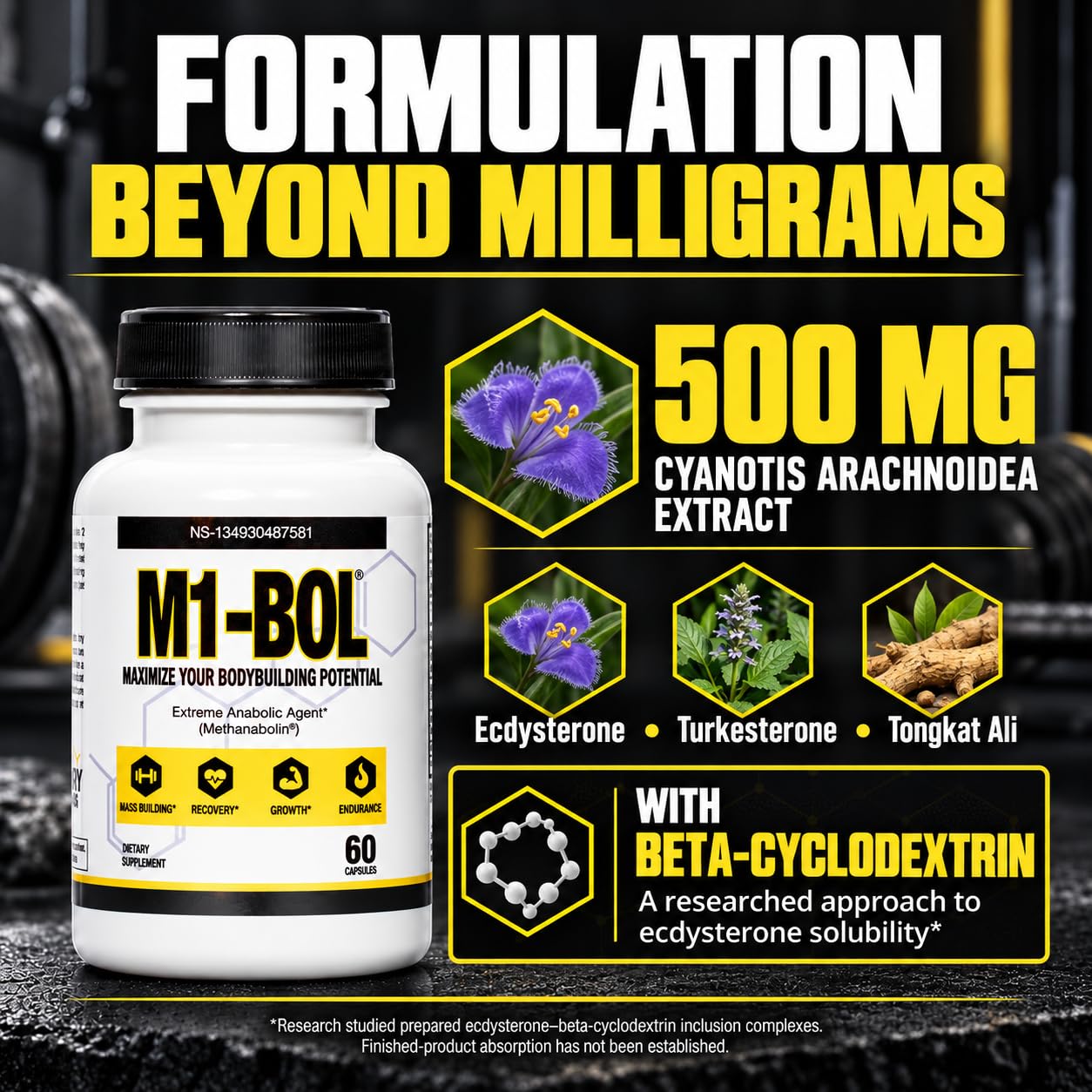 Extreme Anabolic Testosterone Booster Avry Labs Proprietary Stack w/Turkesterone to Support Muscle Growth, Strength, Recovery & Naturally Support Optimal Testosterone Levels – Vegan, 60 Capsules — Amazon image 4