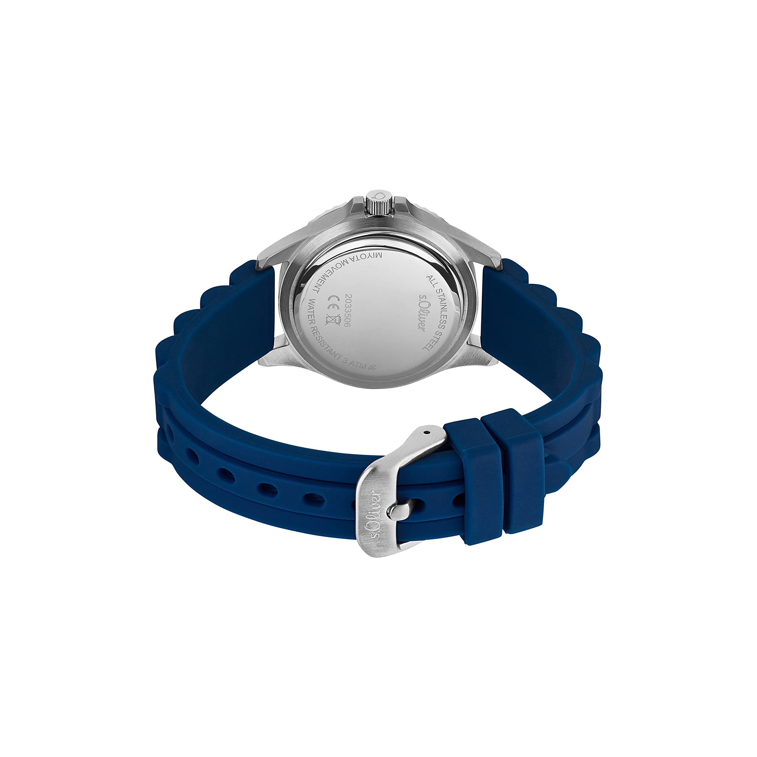 sOliver Orologio da polso per bambini, ragazze, ragazzi, orologio al quarzo analogico, con cinturino in silicone, impermeabile, fornito in una confezione regalo per orologio