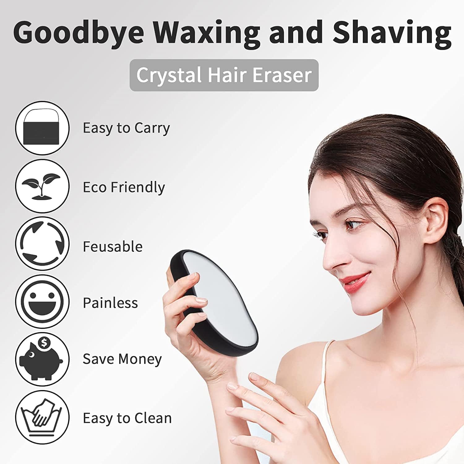 ARUP Crystal Hair Remover for Women and Men Nano-crystalline Dots Technology Crystal Painless Designed to slow hair regrowth in just a couple of sessions. 2