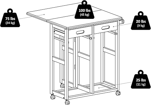 Miniatura 8 de Winsome Wood Suzanne - Set de cocina cuadrado