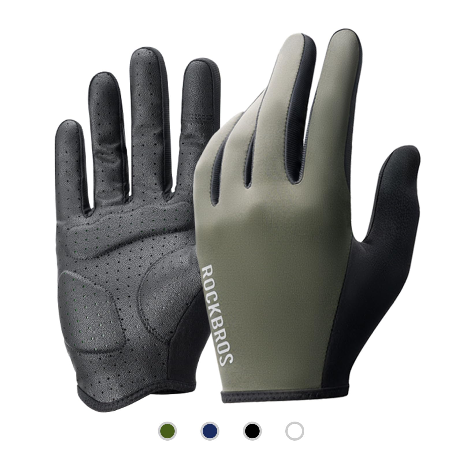 ROCKBROS Road-to-Sky Guanti Bici MTB, Guanti Ciclismo, Guanti Touchscreen Bicicletta, Guanti Antiurto Traspiranti, Guanti MTB Antiscivolo per Primavera Estate, Uomo e Donna