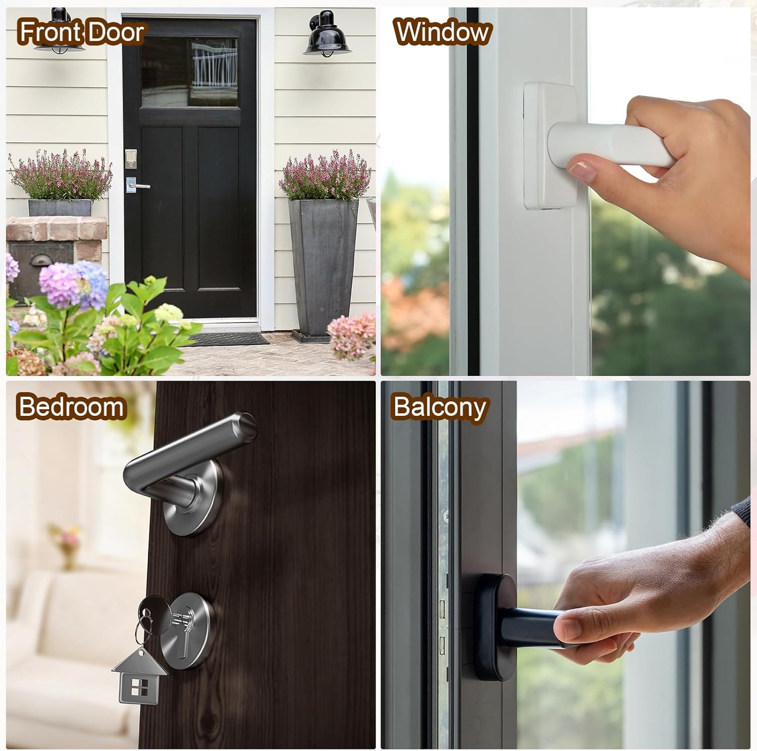uxcell Door Handle Covers, Silicone Safety Doors Knob Handle Protector Covers Anti-Collision Soft Doors Pull Cover for Bedrooms Bathrooms Offices, Black