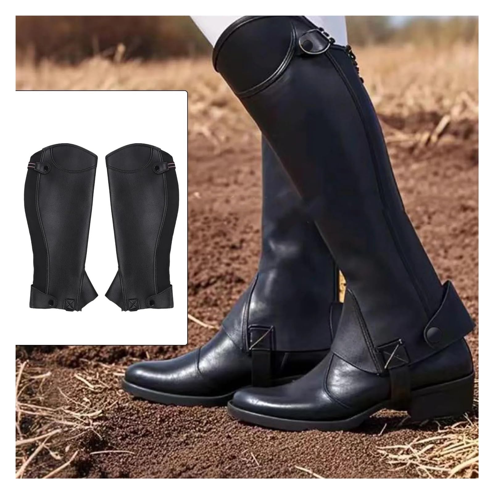 Reiten Half Chaps Halbchaps for Erwachsene, for den Reitsport, aus Mikrofaser, Beinschutz, for Reiten, for