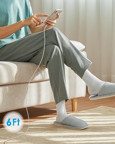 Miniatura 6 de Cargador para iPhone 15 de carga rápida certificado MFi Paquete de 2 bloques de carga de pared USB C de 20 W con cable tipo C a tipo C de 6 pies