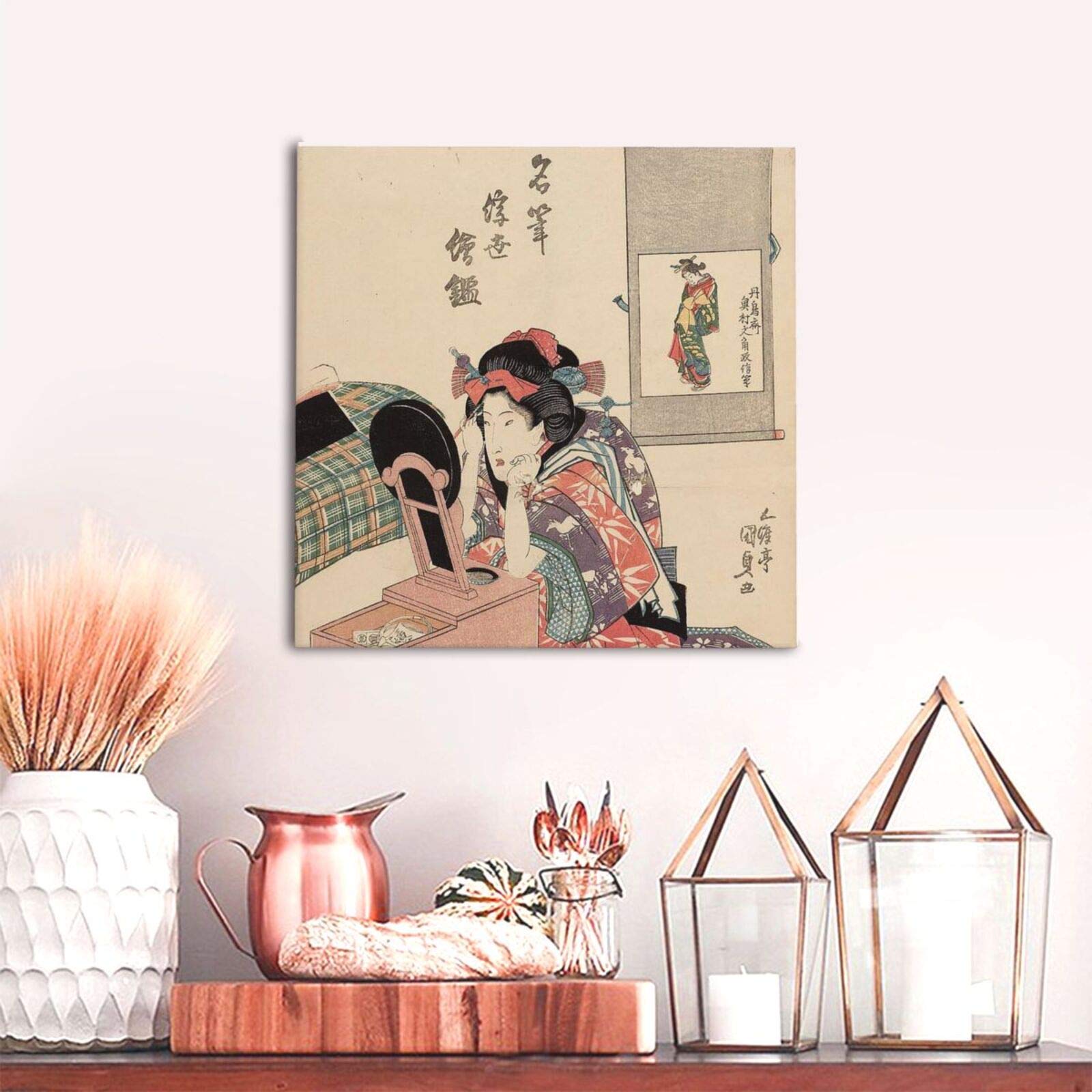 Amazon.co.jp: ポスター 眉を描く江戸時代の女性 浮世絵 アート