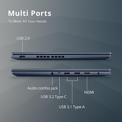 Miniatura 9 de ASUS Vivobook 14 14 pulgadas FHD portátil ligero, Intel Core i5 1240P, 16 GB de RAM, SSD de 512 GB, teclado retroiluminado, gráficos Iris Xe, cámara