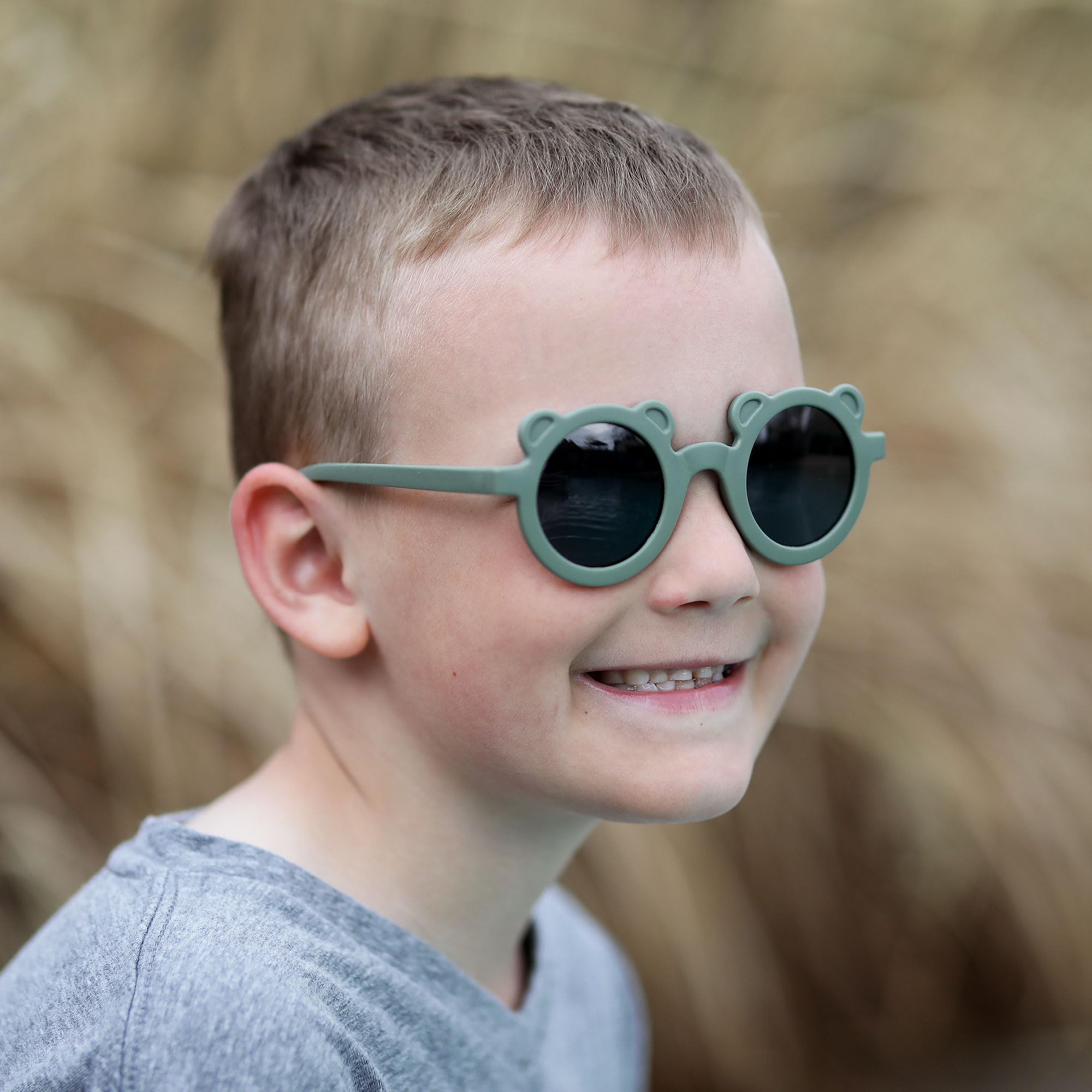 Jan & Jul Lunettes de soleil polarisées UV-400 flexibles pour bébés, tout-petits et enfants avec sangle pour filles et garçons