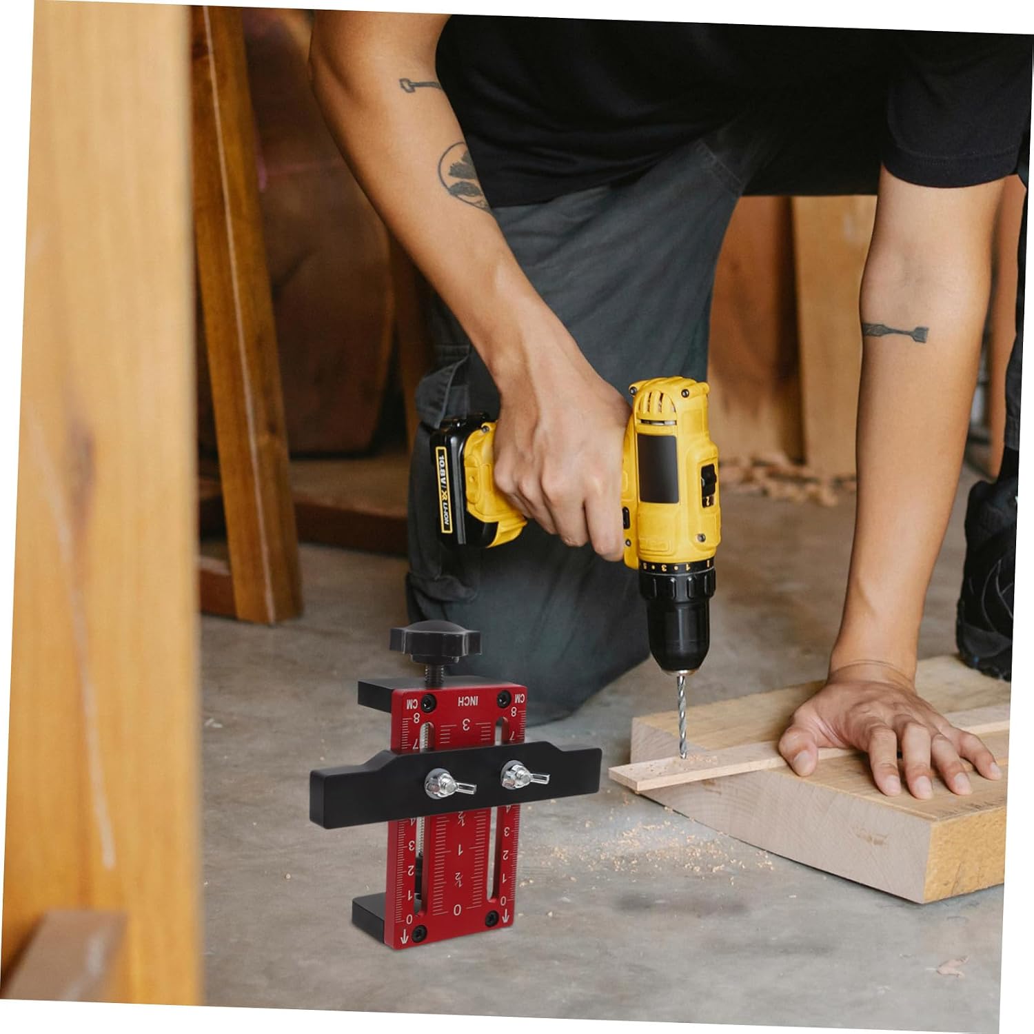 Cabinet Door Installation Positioner, Adjustable Zinc Alloy Tool