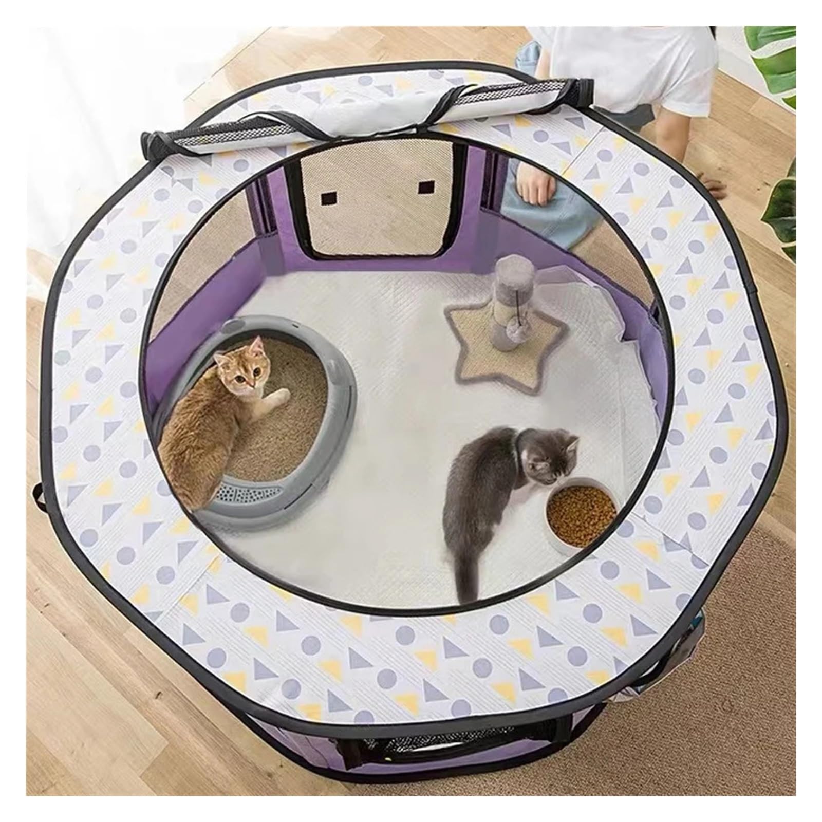 Tentpour animaux de compagnie Tente for chat et chien, salle d'accouchement, cage octogonale pliable et portable for animaux de compagnie, niche d'extérieur for chien, parc d'intérieur for chiots et c
