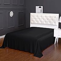 Vista 1 de LILYSILK Sábana encimera de seda de morera de 19 momme de seda, color negro, tamaño individual