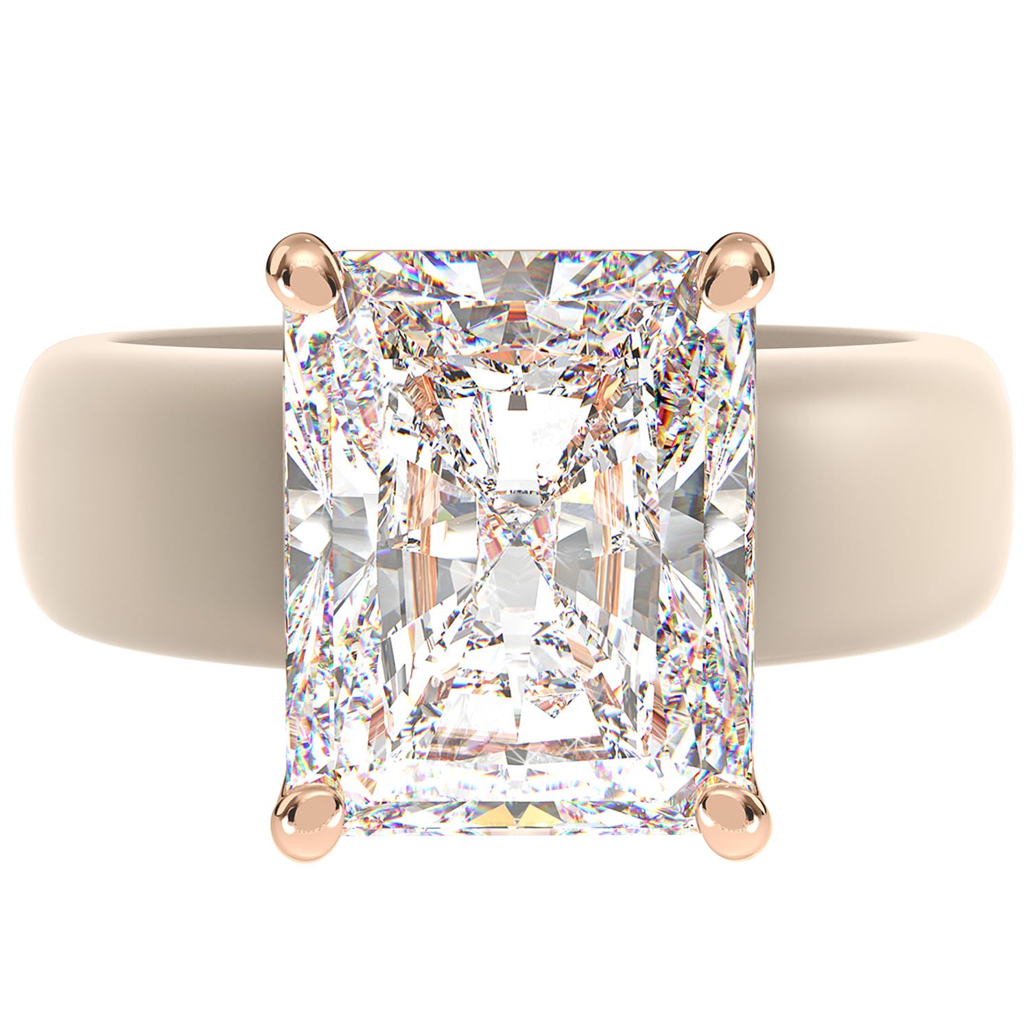 Rinfit Silicone Ring with Emerald Cut CZ