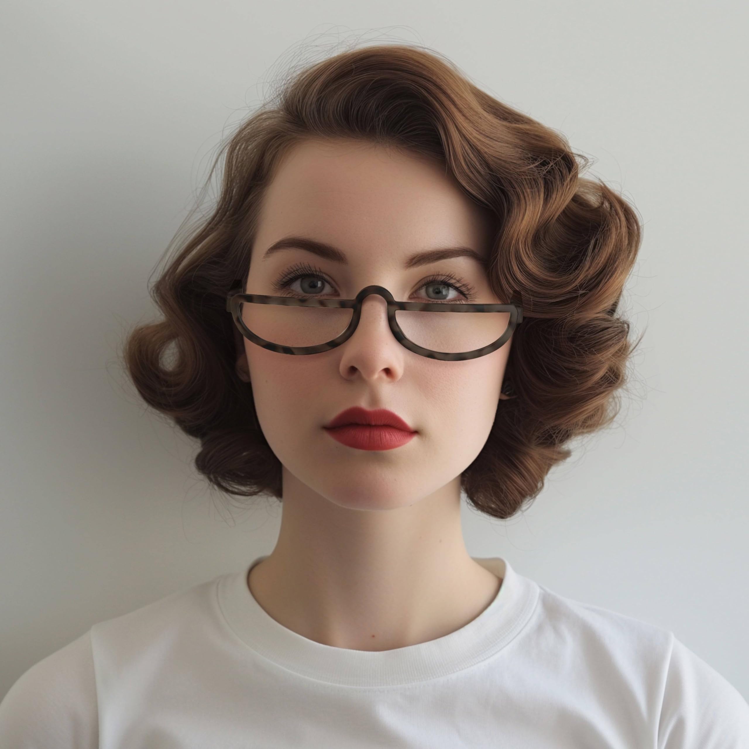 LONDON MOLE® Brainy Lunettes de lecture | Des lecteurs en demi-lune sympas | Unisex féminin masculin | Charnières à ressort