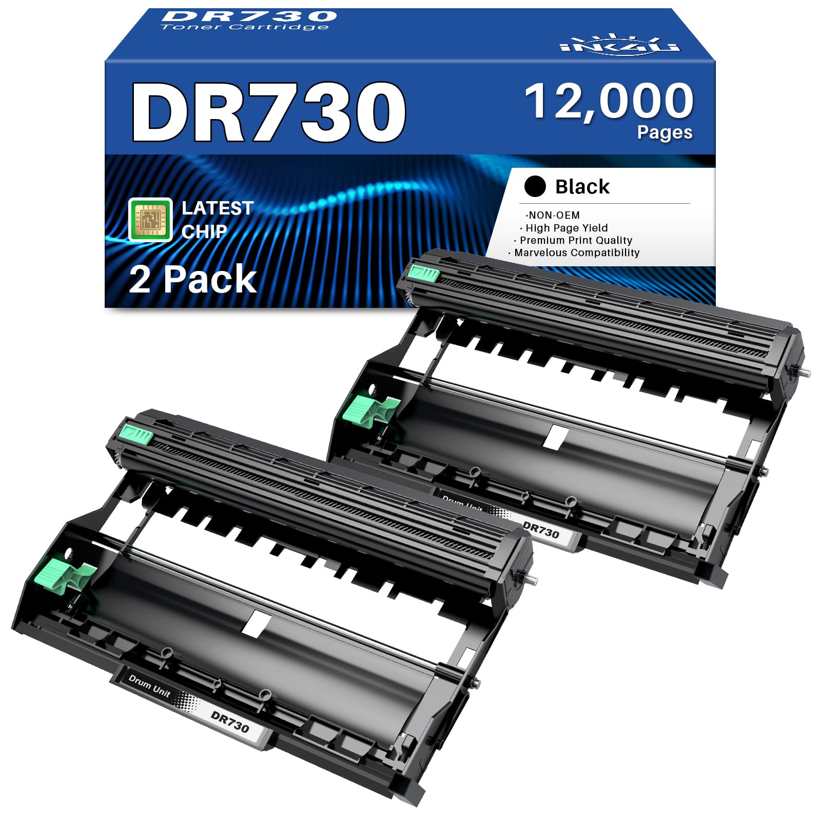 INK4U Compatible DR730 Drum Unit Replacement for Brother DR730 Drum Unit Brother DR-730 for Brother HL-L2350DW DCP-L2550DW HL-L2395DW Hl-L2390DW HL-L2370DW MFC-L2750DW MFC-L2710DW Printer (NOT Toner)