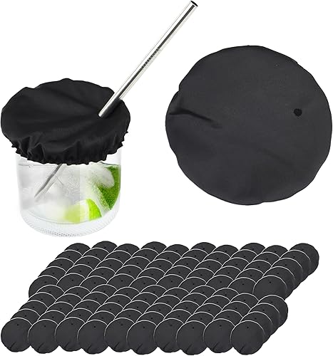 Miniatura 9 de IMPRESA Protectores de bebidas reutilizables (paquete de 10) - Fundas de tela para protección contra el alcohol - Protectores de copa de vino -
