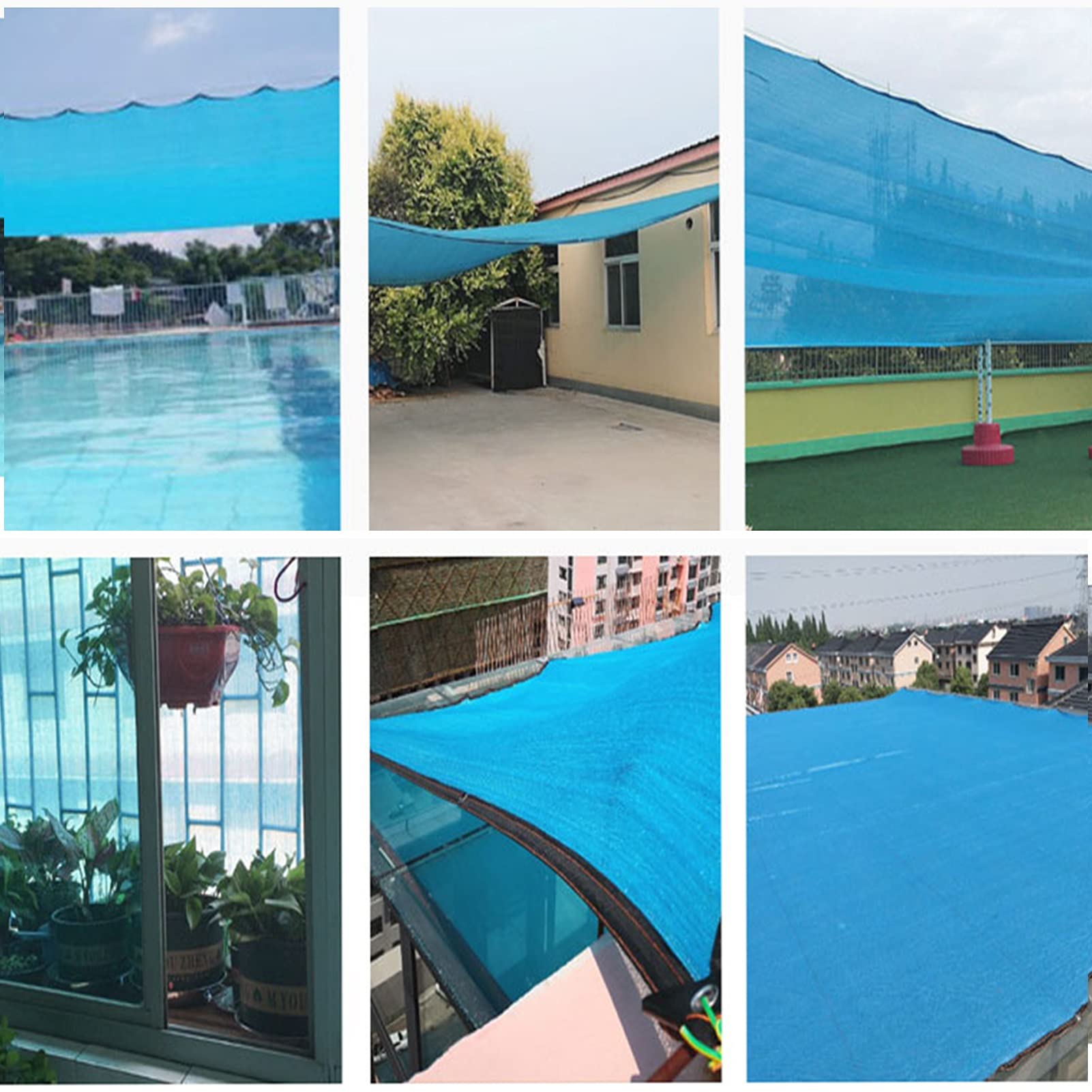 Zewnętrzna siatka przeciwsłoneczna ochrona przed promieniowaniem UV dla roślin kwiatów zwierząt domowych i patio niestandardowa (6 x 6 m) idealna ochrona przed słońcem Solut