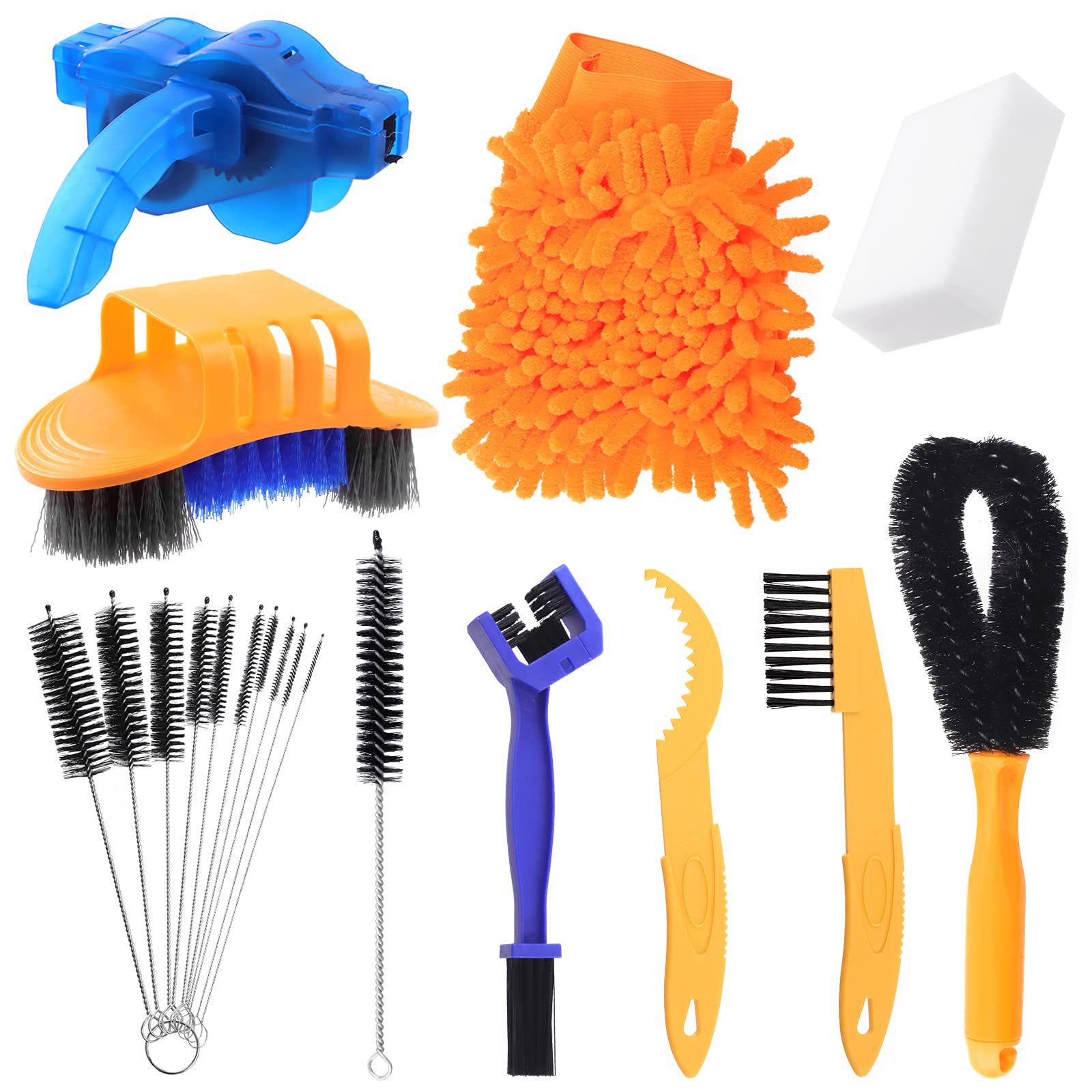 Mardatt19 Pcs Bicycle Bike Cleaning Kit Contains Bicycle Gear