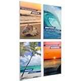 Excello Global Products Wooden Inspirational Signs - 4 Pack - 10x16 inches - Decor for Home, Restaurant, or Business