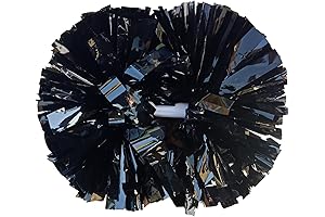 Cheerleader Pom Poms, Energetic Black Pom Poms for Cheerleading Dance Performance