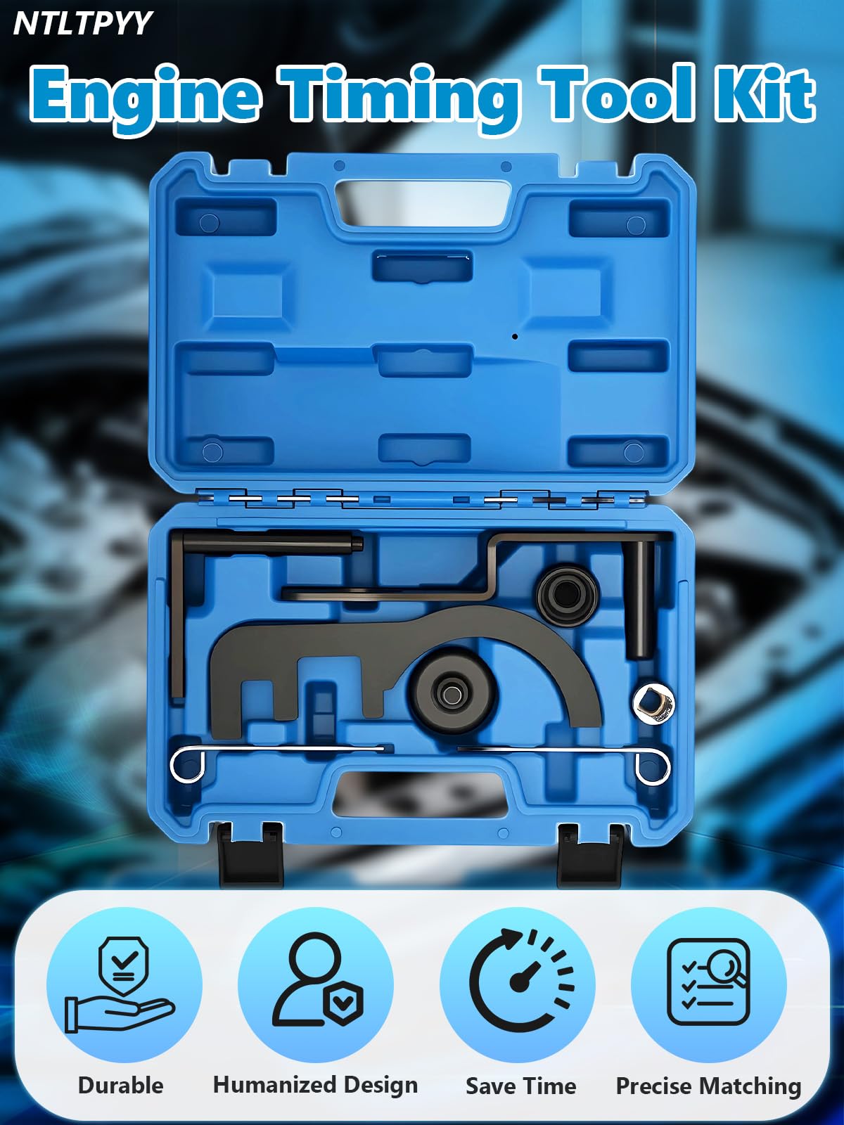 Strumento di Messa in Fase del Motore Compatibile con BMW N47 N47S N57 – Kit di bloccaggio Albero a camme (Sostituzione per Codici OEM 118740, 115320, 118760, 116480)