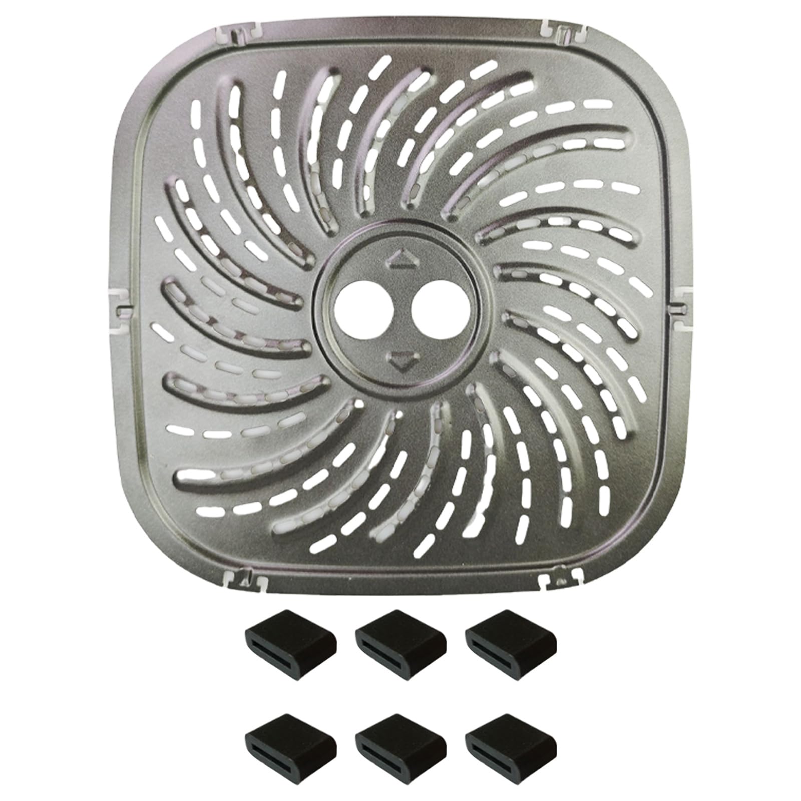 HZBB Air Fryers Plate Liners Metal Air Fryers Pad Carbon Steel Accessories Suitable for Baking Cooking Grill Plate