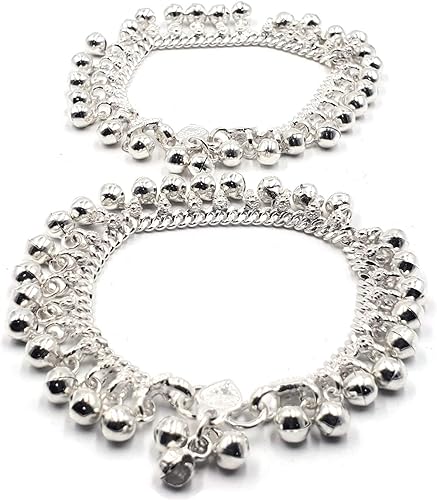 Miniatura 6 de Tobillera de campana tradicional de plata 700 - Estilo#02